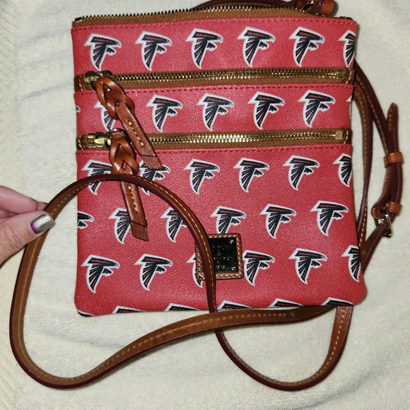 Dooney & Bourke Red Crossbody Bag with Team Logo - Picture 1 of 5
